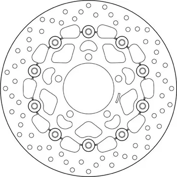 Brzdový kotouč Plovoucí brzdový kotouč BREMBO Oro - 78B40815 KAWASAKI ZX-6R 636 (2013