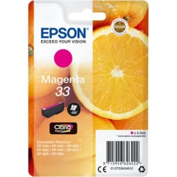 Náplň Epson 33, C13T33434022 purpurová blistr s RF / akustickým alarmem