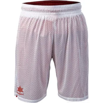 Fotbal Oboustranné basketbalové trenýrky LUANVI TRIPLE, barva 0002 bílá - červená, velikost L