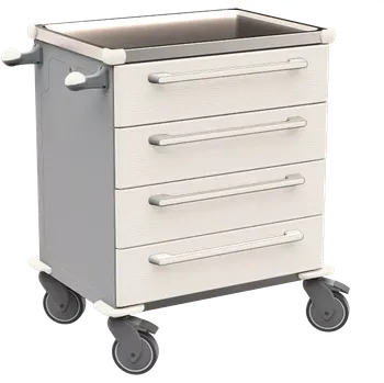 Servírovací stolek MOBI 04 N vozík zdravotnický, plast ABS, bílá