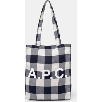 Kabelka A.P.C. Tote Lou tmavomodrá barva, COGZX-M61442, ONE SIZE, 59X