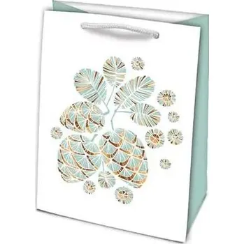 Dárková taška Český výrobce Dárková papírová taška vánoční L zelená 33cm