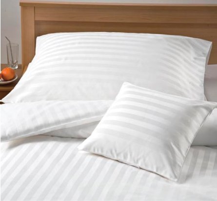 Damaškové hotelové povlečení bílé 25 mm proužek 70x90 cm