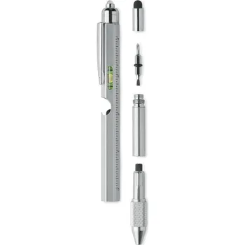 Propiska s vodováhou Retool, stříbrná mat