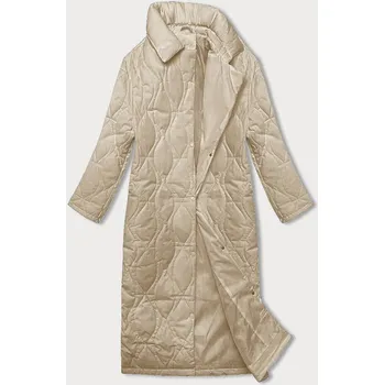Dámský kabát J.STYLE Béžový dámský oversize kabát s límcem, odstíny béžové S (36) i392_24361-46