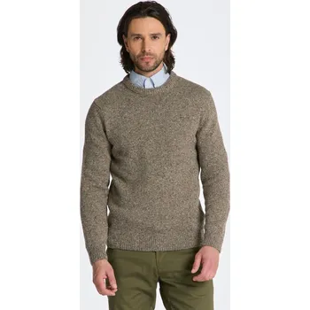 Pánské oblečení SVETR GANT WOOL NEPS C-NECK DARK GREY MELANGE