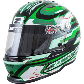 Helma na motorku ZAMP Přilba RZ 42Y Black/Green CMR 57