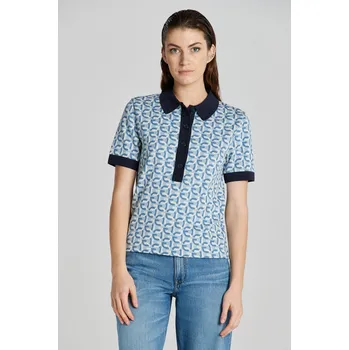 Dámská košile POLOKOŠILE GANT G-PATTERN JAQUARD SS POLO DOVE BLUE