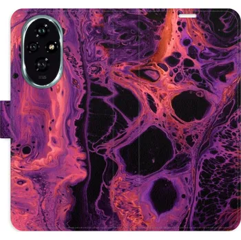 Pouzdro na mobilní telefon Flipové pouzdro iSaprio - Abstract Dark 02 - Honor 200