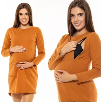 Těhotenská móda Těhotenské a kojicí šaty OVERSIZE