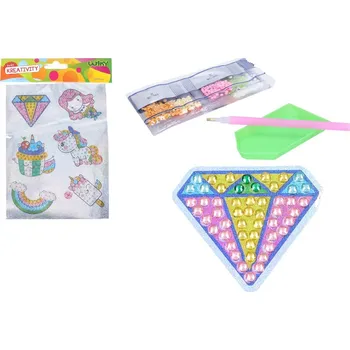 kreativní sada Wiky Kreativní set diamond nálepky s kamínky MIX