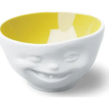 Miska "Mrkající" v bílé barvě, žlutá uvnitř, 500 ml