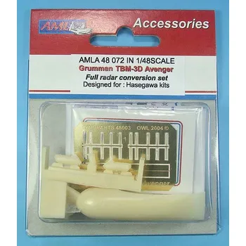 Modelářství 1/48 Grumman TBM-3D Avenger w/ Full radar conv.set