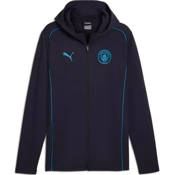 Pánské oblečení Manchester City pánská mikina s kapucí Casuals navy - L Puma 59591 - doprava zdarma