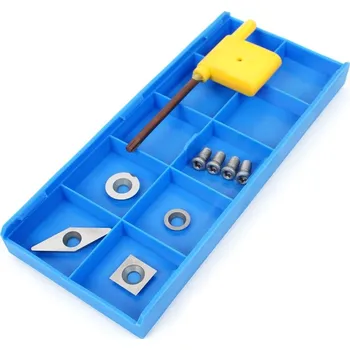 Příslušenstí k soustruhu Náhradní karbidové plátky pro soustružnické nože na dřevo, sada 4 ks