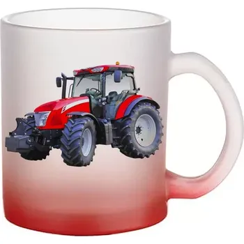 McCormick skleněný hrnek traktor (hrneček s traktorem matné sklo )