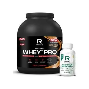 Protein Reflex Nutrition Instant Whey PRO 2,2kg slaný arašídový karamel + Magnesium 90 kapslí ZDARMA