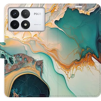 Pouzdro na mobilní telefon Flipové pouzdro iSaprio - Color Marble 33 - Poco F6 Pro