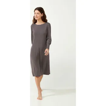 Dámské noční prádlo Vamp Noční košile s manžetovými rukávy 21054