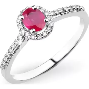 Prsten Dámský prsten přírodní diamant 0.36 ct rubín GKW52431RUB velikost 58