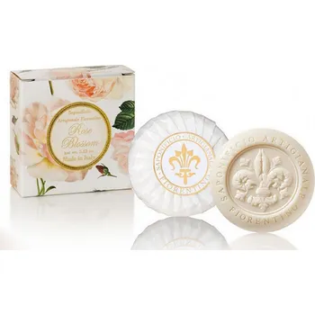 Mýdlo Saponificio Artigianale Fiorentino SAF - Přírodní tuhé mýdlo rozkvetlá Růže 1 ks - 100 g