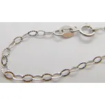 Klenoty Budín Dámský gravírovaný zlatý řetízek z bílého zlata 585/1,19gr 45cm HK6189 (Klenoty Budín Dámský gravírovaný zlatý řetízek z bílého zlata 585/1,19gr 45cm HK6189)