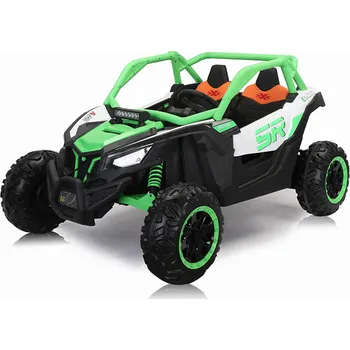 Dětské elektrovozidlo KidVolt Dětská elektrická buggy SUPER 66 | 4x75W | zelená 300W | EVA kola | funkce houpací koně | držák nápojů