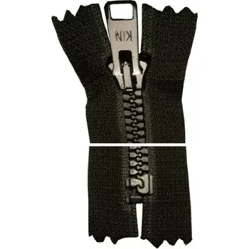 Zip Plastový zip, nedělitelný - 75cm - černá - Koh-i-noor - BALENÍ 10 ks