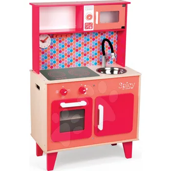 Dětská kuchyňka Dřevěná kuchyňka Spicy Cooker Janod červená od 3 let