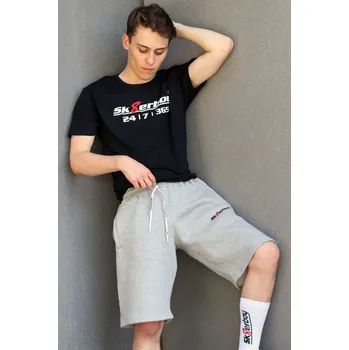 Pánské kraťasy Kraťasy Sk8erboy Heavy Sweatshorts šedé XL, pánské bavlněné kraťasy
