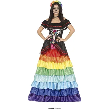 Karnevalový kostým Guirca Fiestas Španělsko Catrina dámský kostým varianta: velikost M 38/40