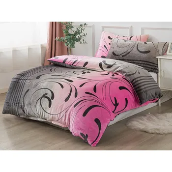 Povlečení XPOSE® Prodloužené mikroplyšové povlečení NAOMI Exclusive - lila 140x220 cm, 70x90 cm, Mikroplyš + Prodloužená možnost vrácení zboží do 50 dnů