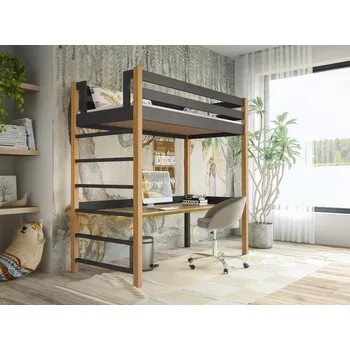 Postel Dolmar Patrová postel s psacím stolem Niko Barva: černá