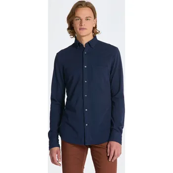 Pánské oblečení KOŠILE GANT REG GMNT DYED PIQUE SHIRT MARINE