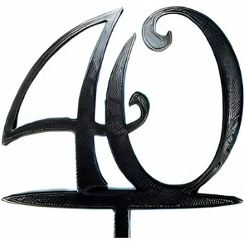 Party dekorace Zápich - číslo 40 černý