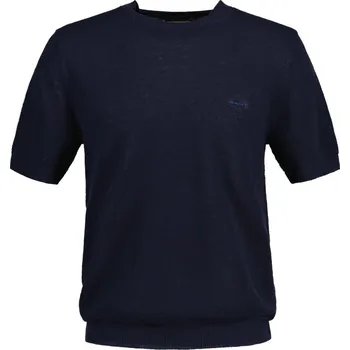 Pánský svetr SVETR GANT PIQUE T-SHIRT EVENING BLUE