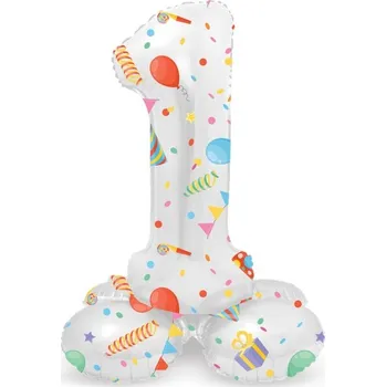 Folat Balónek fóliový číslo 1 samostojné Veselá party 72 cm