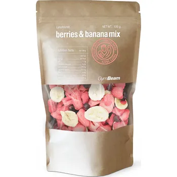 Anabolizér GymBeam Směs lyofilizovaných bobulí a banánů 100 g