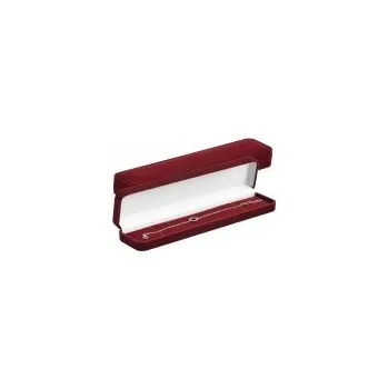 Dárková krabička Krabička sametová na náramek - bordó