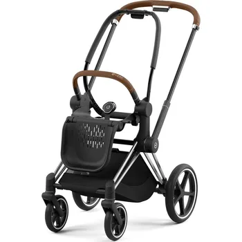 Kočárek CYBEX Platinum Priam podvozek e-Priam Chrome Brown + Seat