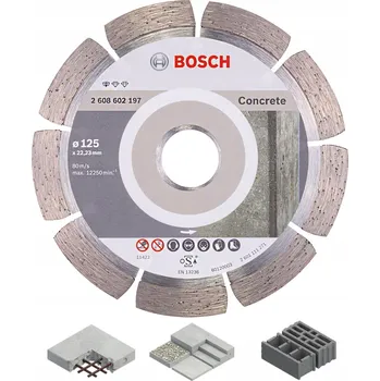 Řezný kotouč Diamantový kotouč Bosch Standard for Concrete 2608602197 22,2 x 125 mm