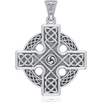 Přívěsek KELTSKÝ KŘÍŽ, silný stříbrný přívěsek