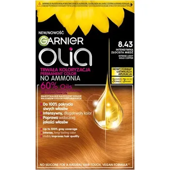 Barva na vlasy Garnier, Olia barva na vlasy 8.43 Intense Golden Copper