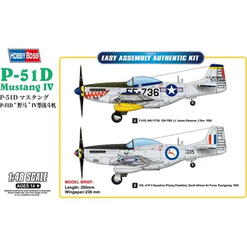 Plastikový model P-51D Mustang IV - Hobby Boss 85806