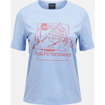 Dámské tričko TRIČKO PEAK PERFORMANCE W EXPLORE GRAPHIC TEE AMITY BLUE