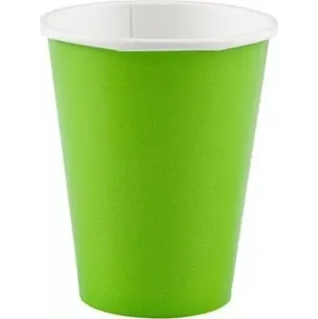 Party nádobí Papírové kelímky světle zelené 8 ks