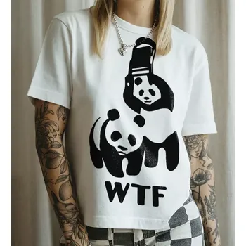 Pánské tričko WTF Panda cotton T-shirt - White - M