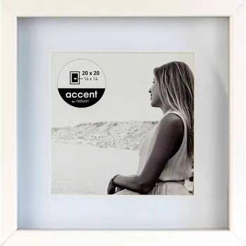 Fotoalbum Fotorámeček Aura, 20 × 20 cm, dřevěný, bílý 1115001