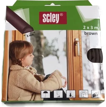 Těsnění do okna a dveří IMPOL TRADE Scley 6m profil D těsnění 35-65mm hnědé