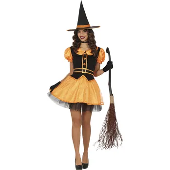 Karnevalový kostým Guirca Oranžová čarodějnice dámský kostým Velikost: 36 – 38 (S)